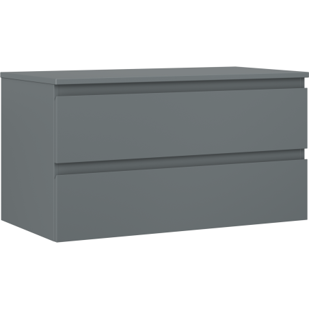 Mexen Orio Badezimmerschrank 90 cm mit Arbeitsplatte, 2 Schubladen, matt Graphit - 91A10-09047-2-BFFC66
