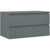 Mexen Orio Badezimmerschrank 90 cm mit Arbeitsplatte, 2 Schubladen, matt Graphit - 91A10-09047-2-BFFC66