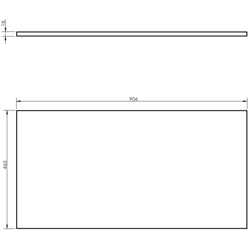 Mexen Orio Badezimmer-Unterschrank 90 cm mit Arbeitsplatte, 2 Schubladen, Schwarz Hochglanz - 91A10-09047-2-BFFC70
