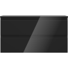 Mexen Orio Badezimmer-Unterschrank 90 cm mit Arbeitsplatte, 2 Schubladen, Schwarz Hochglanz - 91A10-09047-2-BFFC70