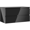 Mexen Orio Badezimmer-Unterschrank 90 cm mit Arbeitsplatte, 2 Schubladen, Schwarz Hochglanz - 91A10-09047-2-BFFC70
