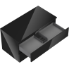 Mexen Orio Badezimmer-Unterschrank 90 cm mit Arbeitsplatte, 2 Schubladen, Schwarz Hochglanz - 91A10-09047-2-BFFC70