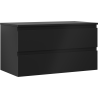 Mexen Orio Badezimmerschrank für Waschbecken 90 cm mit Platte, 2 Schubladen, schwarz matt - 91A10-09047-2-BFFC71