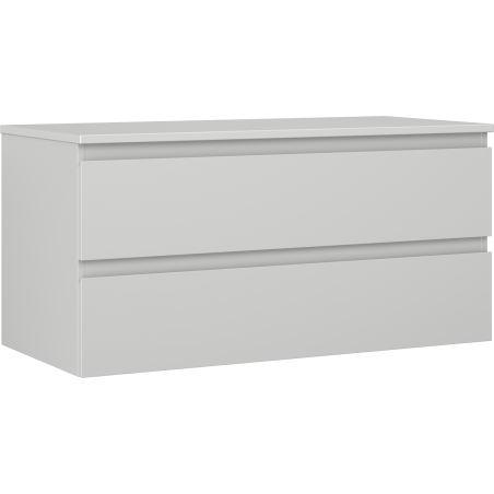 Mexen Orio Badezimmerunterschrank 100 cm mit Arbeitsplatte, 2 Schubladen, Grau matt - 91A10-10047-2-BFFC62