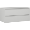 Mexen Orio Badezimmerunterschrank 100 cm mit Arbeitsplatte, 2 Schubladen, Grau matt - 91A10-10047-2-BFFC62