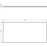 Mexen Orio Badezimmerschrank 100 cm mit Waschtischplatte, 2 Schubladen, schwarz glänzend - 91A10-10047-2-BFFC70