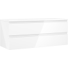 Mexen Orio Badezimmer-Unterschrank 120 cm mit Platte, 2 Schubladen, weiß glänzend - 91A10-12047-2-BFFC00