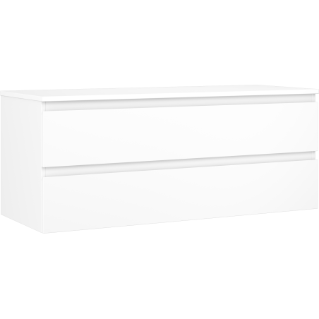 Mexen Orio Badezimmerschrank mit Waschtisch 120 cm mit Arbeitsplatte, 2 Schubladen, weiß matt - 91A10-12047-2-BFFC01