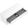 Mexen Orio Badezimmerschrank mit Waschtisch 120 cm mit Arbeitsplatte, 2 Schubladen, weiß matt - 91A10-12047-2-BFFC01