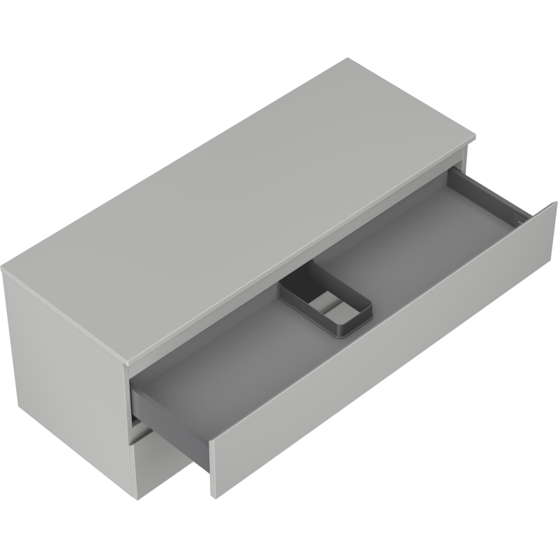 Mexen Orio Badezimmer-Unterschrank 120 cm mit Arbeitsplatte, 2 Schubladen, grau matt - 91A10-12047-2-BFFC62