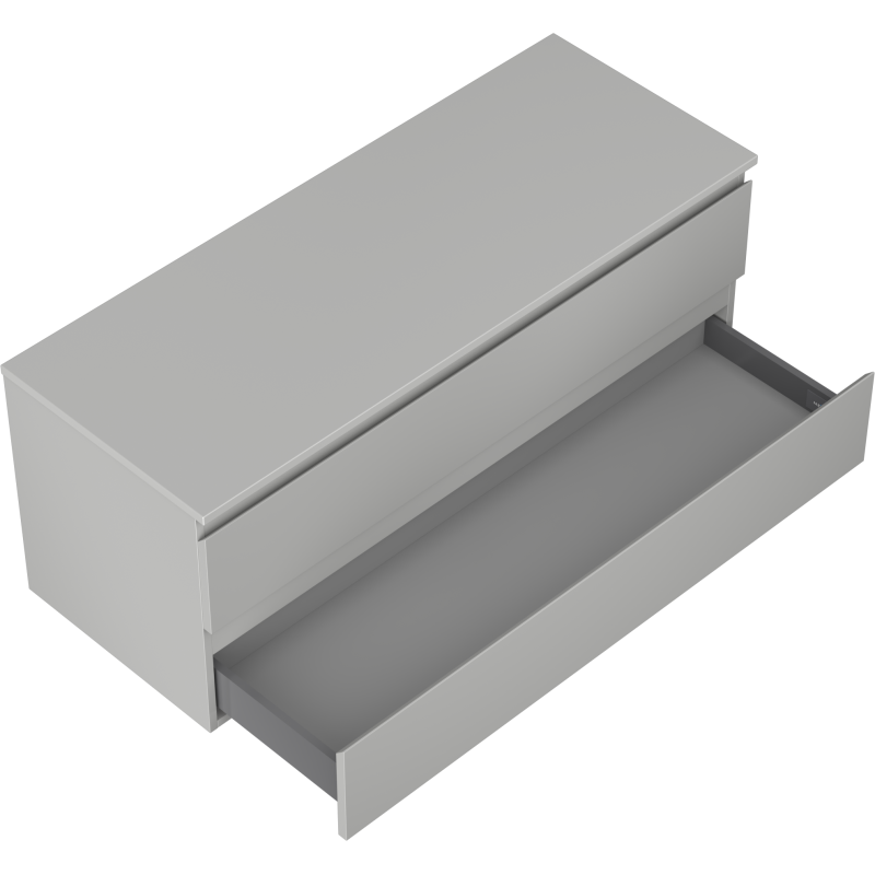 Mexen Orio Badezimmer-Unterschrank 120 cm mit Arbeitsplatte, 2 Schubladen, grau matt - 91A10-12047-2-BFFC62