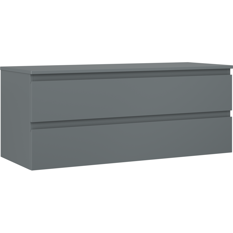 Mexen Orio Badezimmer-Unterschrank 120 cm mit Arbeitsplatte, 2 Schubladen, Graphit matt - 91A10-12047-2-BFFC66