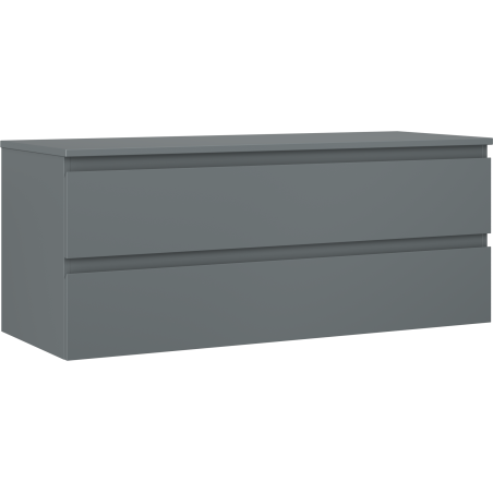 Mexen Orio Badezimmer-Unterschrank 120 cm mit Arbeitsplatte, 2 Schubladen, Graphit matt - 91A10-12047-2-BFFC66