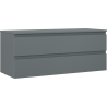 Mexen Orio Badezimmer-Unterschrank 120 cm mit Arbeitsplatte, 2 Schubladen, Graphit matt - 91A10-12047-2-BFFC66