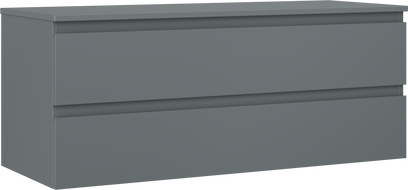Mexen Orio Badezimmer-Unterschrank 120 cm mit Arbeitsplatte, 2 Schubladen, Graphit matt - 91A10-12047-2-BFFC66