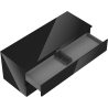 Mexen Orio Badezimmerunterschrank 120 cm mit Platte, 2 Schubladen, schwarz glänzend - 91A10-12047-2-BFFC70