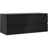 Mexen Orio Badezimmerschrank für Waschbecken 120 cm mit Arbeitsplatte, 2 Schubladen, schwarz matt - 91A10-12047-2-BFFC71