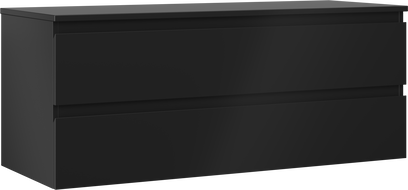 Mexen Orio Badezimmerschrank für Waschbecken 120 cm mit Arbeitsplatte, 2 Schubladen, schwarz matt - 91A10-12047-2-BFFC71