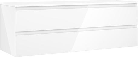Mexen Orio Badezimmerunterschrank 140 cm mit Arbeitsplatte, 2 Schubladen, weiß glänzend - 91A10-14047-2-BFFC00