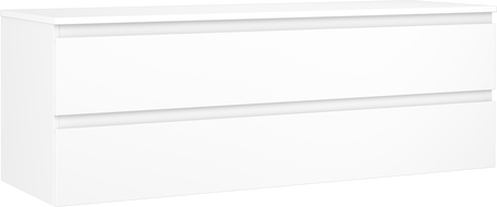 Mexen Orio Badezimmerschrank unter Waschbecken 140 cm mit Arbeitsplatte, 2 Schubladen, weiß matt - 91A10-14047-2-BFFC01