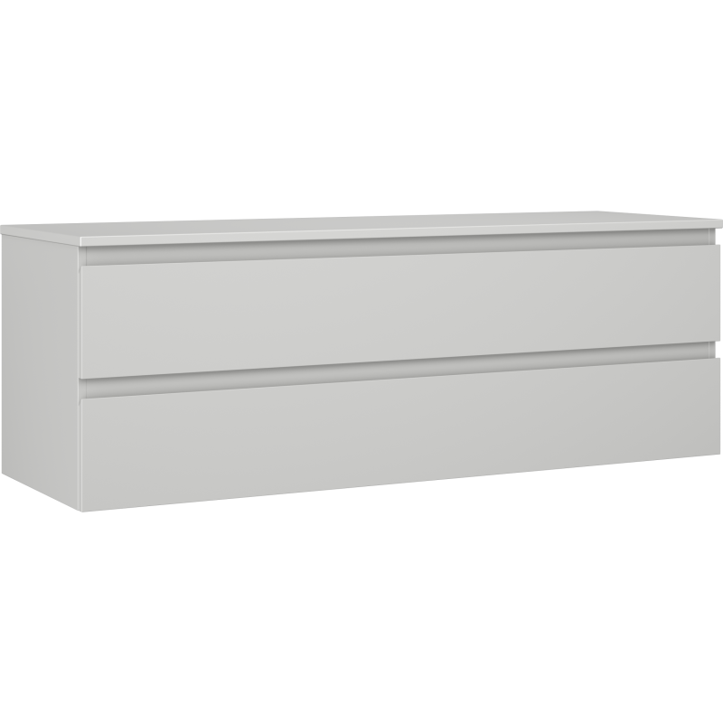 Mexen Orio Badezimmerschrank mit Waschtischplatte 140 cm, 2 Schubladen, grau matt - 91A10-14047-2-BFFC62