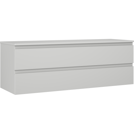 Mexen Orio Badezimmerschrank mit Waschtischplatte 140 cm, 2 Schubladen, grau matt - 91A10-14047-2-BFFC62
