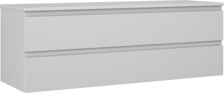 Mexen Orio Badezimmerschrank mit Waschtischplatte 140 cm, 2 Schubladen, grau matt - 91A10-14047-2-BFFC62
