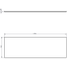 Mexen Orio Badezimmerschrank 140 cm mit Arbeitsplatte, 2 Schubladen, matt Graphit - 91A10-14047-2-BFFC66