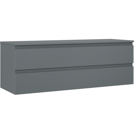 Mexen Orio Badezimmerschrank 140 cm mit Arbeitsplatte, 2 Schubladen, matt Graphit - 91A10-14047-2-BFFC66