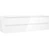 Mexen Orio Badezimmerunterschrank 160 cm mit Platte, 2 Schubladen, Weiß glänzend - 91A10-16047-2-BFFC00