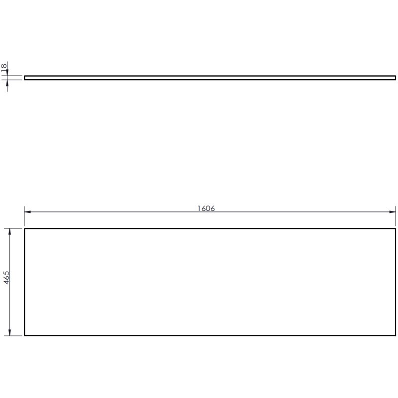 Mexen Orio Badezimmerunterschrank 160 cm mit Platte, 2 Schubladen, Weiß glänzend - 91A10-16047-2-BFFC00