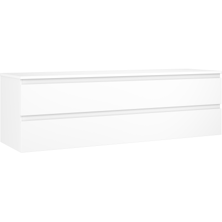 Mexen Orio Badezimmerschrank unter dem Waschbecken 160 cm mit Arbeitsplatte, 2 Schubladen, weiß matt - 91A10-16047-2-BFFC01