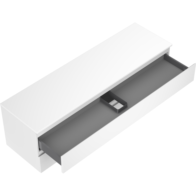 Mexen Orio Badezimmerschrank unter dem Waschbecken 160 cm mit Arbeitsplatte, 2 Schubladen, weiß matt - 91A10-16047-2-BFFC01