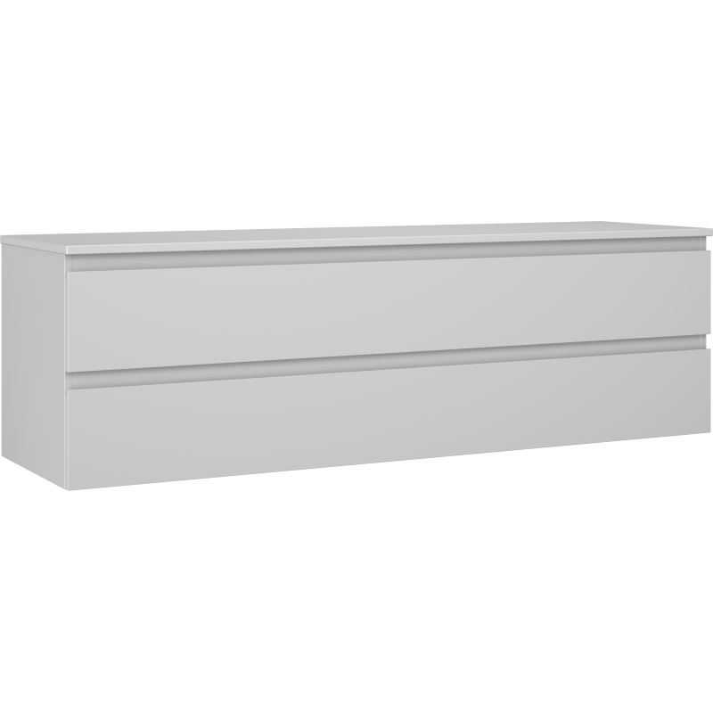 Mexen Orio Badezimmerschrank 160 cm mit Arbeitsplatte, 2 Schubladen, Grau Matt - 91A10-16047-2-BFFC62