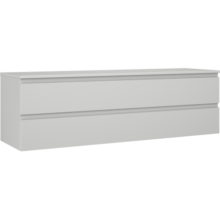 Mexen Orio Badezimmerschrank 160 cm mit Arbeitsplatte, 2 Schubladen, Grau Matt - 91A10-16047-2-BFFC62