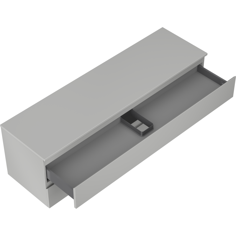 Mexen Orio Badezimmerschrank 160 cm mit Arbeitsplatte, 2 Schubladen, Grau Matt - 91A10-16047-2-BFFC62