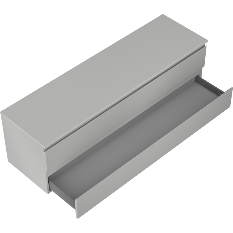 Mexen Orio Badezimmerschrank 160 cm mit Arbeitsplatte, 2 Schubladen, Grau Matt - 91A10-16047-2-BFFC62
