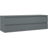 Mexen Orio Badezimmerschrank 160 cm mit Waschtischplatte, 2 Schubladen, Graphit Matt - 91A10-16047-2-BFFC66