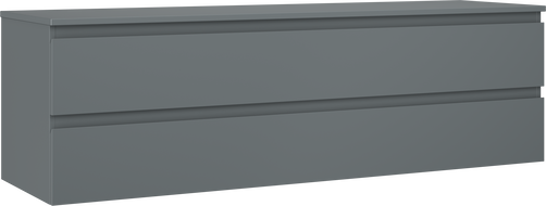 Mexen Orio Badezimmerschrank 160 cm mit Waschtischplatte, 2 Schubladen, Graphit Matt - 91A10-16047-2-BFFC66