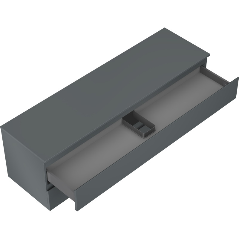 Mexen Orio Badezimmerschrank 160 cm mit Waschtischplatte, 2 Schubladen, Graphit Matt - 91A10-16047-2-BFFC66