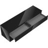 Mexen Orio Badezimmerschrank 160 cm mit Waschtischplatte, 2 Schubladen, schwarz glänzend - 91A10-16047-2-BFFC70