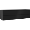 Mexen Orio Badezimmerschrank 160 cm mit Arbeitsplatte, 2 Schubladen, schwarz matt - 91A10-16047-2-BFFC71