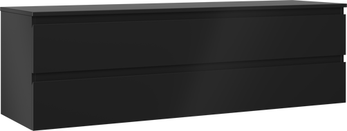 Mexen Orio Badezimmerschrank 160 cm mit Arbeitsplatte, 2 Schubladen, schwarz matt - 91A10-16047-2-BFFC71