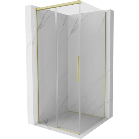 Mexen Rox Duschkabine Schiebetür 95 x 95 cm, transparent, gold - 8C2-095-095-50-00