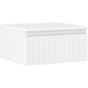 Mexen Rivel 50 cm Waschbeckenunterschrank mit Arbeitsplatte, 1 Schublade, geriffelt, weiß matt - 91A20-05023-1-BFC01