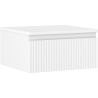 Mexen Rivel Badschrank für Waschbecken 50 cm mit Tischplatte, 1 Schublade, gerillt, weiß matt - 91A20-05023-1-BFC01