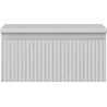 Mexen Rivel Badezimmerunterschrank 50 cm mit Arbeitsplatte, 1 Schublade, gerillt, grau matt - 91A20-05023-1-BFC62