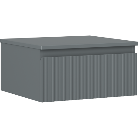 Mexen Rivel Badmöbelunterschrank 50 cm mit Waschbeckenplatte, 1 Schublade, gerillt, Graphit matt - 91A20-05023-1-BFC66