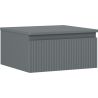 Mexen Rivel Badmöbelunterschrank 50 cm mit Waschbeckenplatte, 1 Schublade, gerillt, Graphit matt - 91A20-05023-1-BFC66