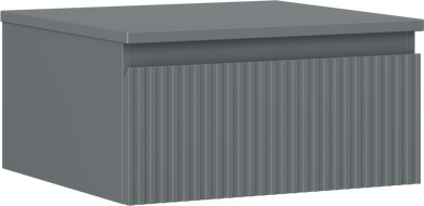 Mexen Rivel Badmöbelunterschrank 50 cm mit Waschbeckenplatte, 1 Schublade, gerillt, Graphit matt - 91A20-05023-1-BFC66